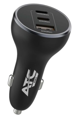 ATC-CA14 Φορτιστής Αυτοκινήτου 160W με USB-A & 2xType-C