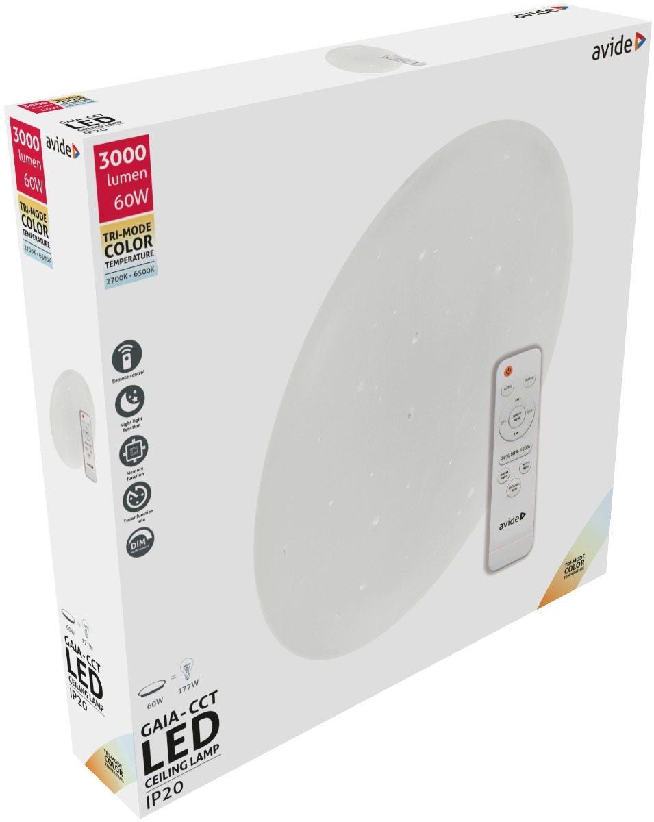 Avide LED Μοντέρνα Πλαφονιέρα Οροφής Gaia-CCT 60W με Τηλεχειριστήριο 1 Avide LED Μοντέρνα Πλαφονιέρα Οροφής Gaia-CCT 60W με Τηλεχειριστήριο