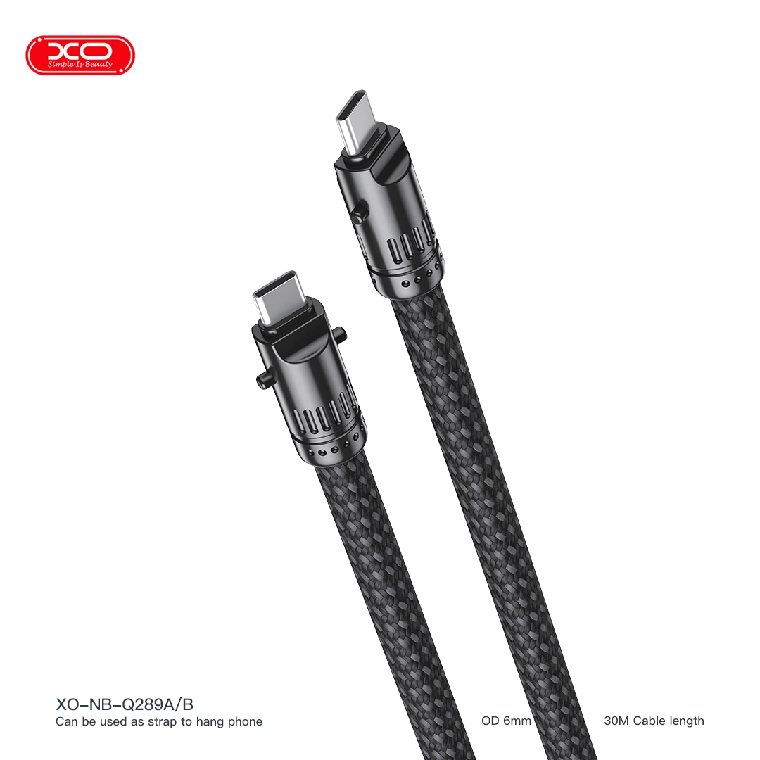 XO NB-Q289B Καλώδιο Φόρτισης & Μεταφοράς Δεδομένων Type-C σε Type-C Πλεκτό 60W Μαύρο 20cm 3 XO NB-Q289B Καλώδιο Φόρτισης & Μεταφοράς Δεδομένων Type-C σε Type-C Πλεκτό 60W Μαύρο 20cm - Image 3
