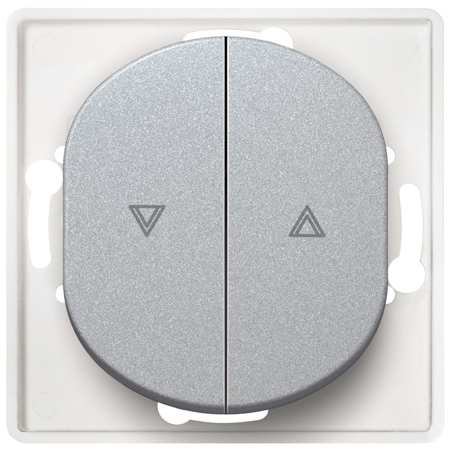 EON E6075.S Push-button switch for rolling shuters without cover frame silver 1 EON E6075.S Push-button switch for rolling shuters without cover frame silver