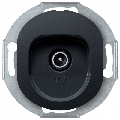 EON E612I.E1 TV aerial socket without cover frame for individual systems, soft-touch black 1 soft-touch black