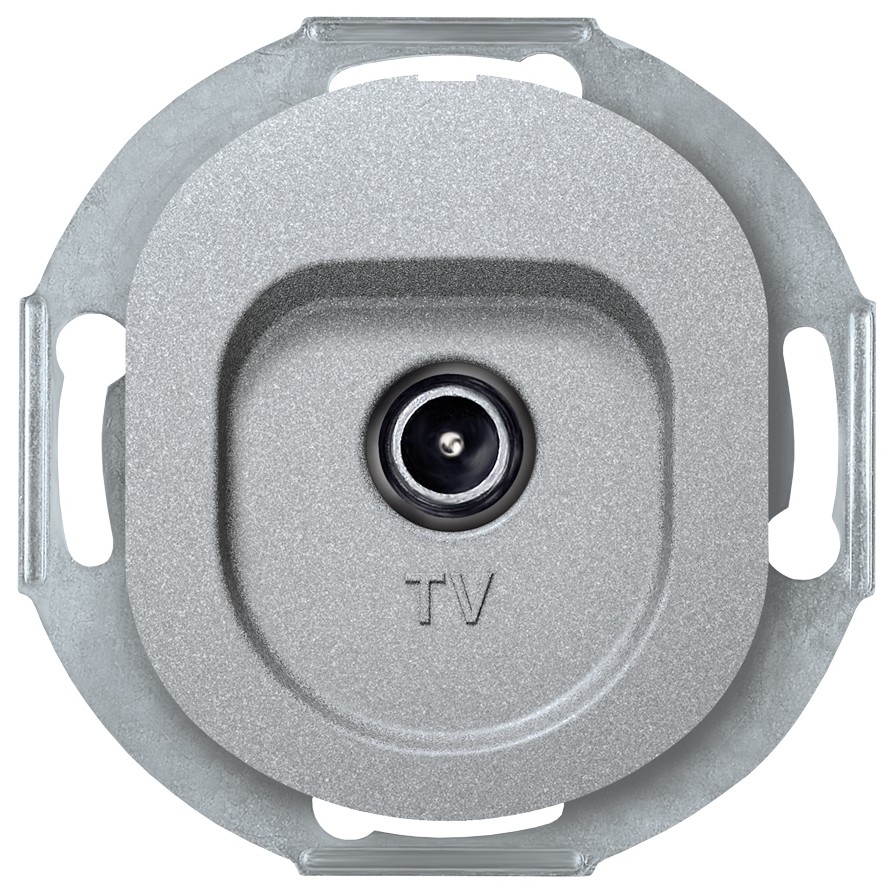 EON E612I.S TV aerial socket without cover frame for individual systems, silver 1 silver