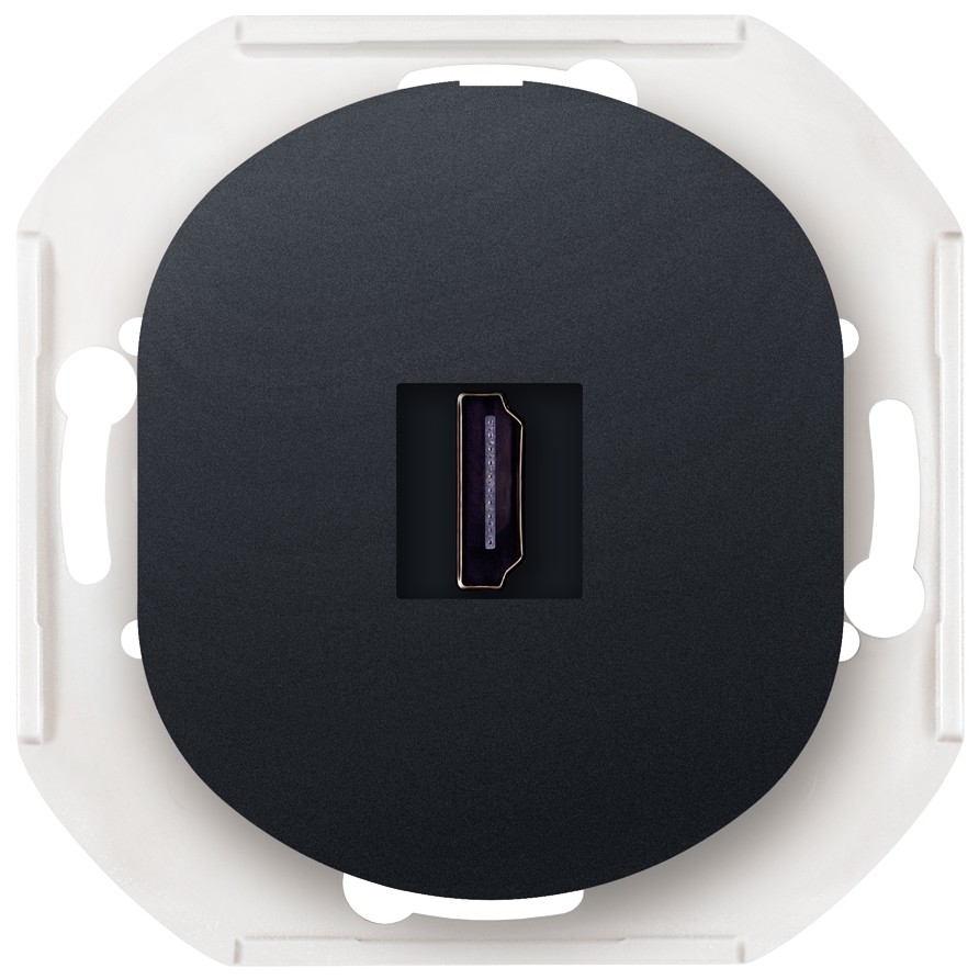 EON E6163.E1 HDMI/HDMI socket Keystone without cover frame soft-touch black 1 EON E6163.E1 HDMI/HDMI socket Keystone without cover frame soft-touch black