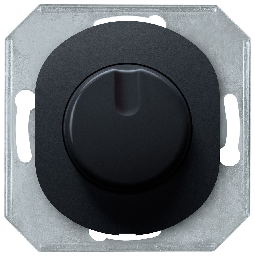 EON E6173.E Dimmer without cover frame with rotary single-pole switch 40-400VA, soft-touch black 1 soft-touch black