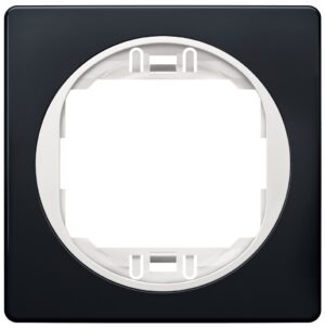 soft-touch black with white holder