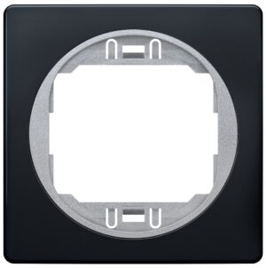 soft-touch black with silver holder
