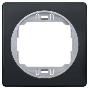 black with silver holder