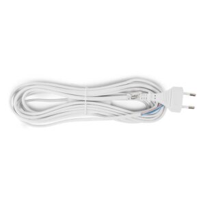 Entac Rewireable Καλώδιο 2G0.75 με Διακόπτη On/Off Λευκό 5m
