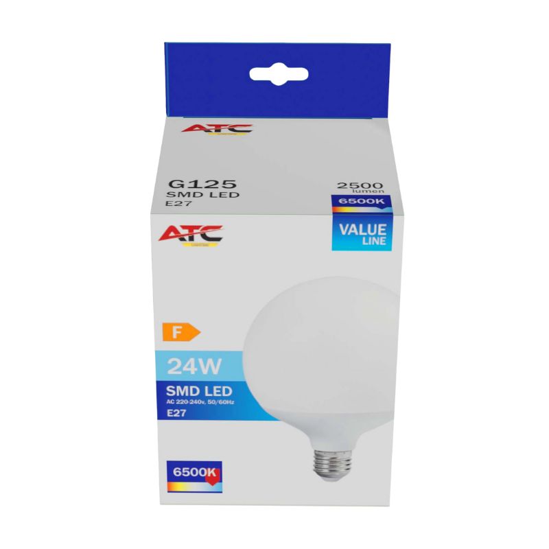 ATC SMD Λαμπτήρας LED Globe G125 230V 24W/2500LM E27 6500K 3 ATC SMD Λαμπτήρας LED Globe G125 230V 24W/2500LM E27 6500K - Image 3