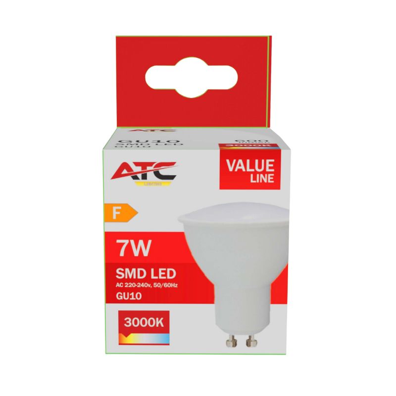 ATC SMD Λαμπτήρας LED Spot GU10 230V 7W/600LM 110° 3000K 2 ATC SMD Λαμπτήρας LED Spot GU10 230V 7W/600LM 110° 3000K - Image 2