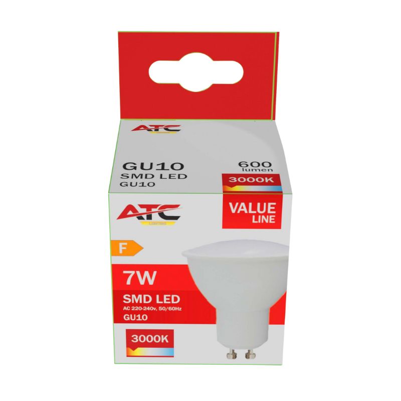 ATC SMD Λαμπτήρας LED Spot GU10 230V 7W/600LM 110° 3000K 3 ATC SMD Λαμπτήρας LED Spot GU10 230V 7W/600LM 110° 3000K - Image 3