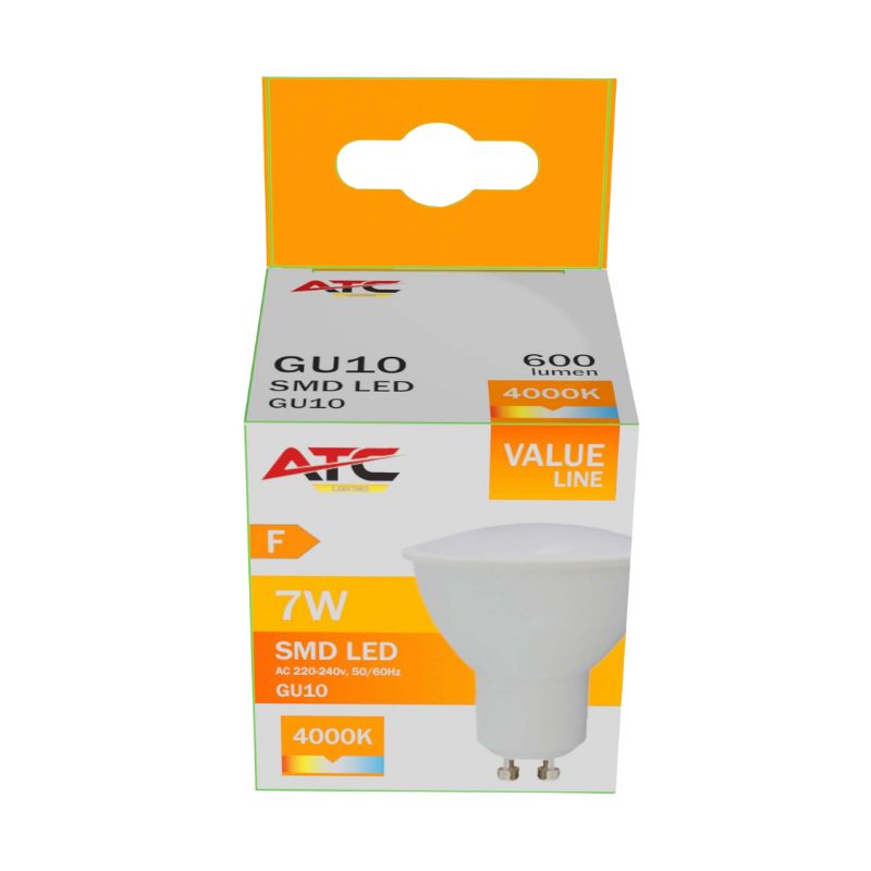 ATC SMD Λαμπτήρας LED Spot GU10 230V 7W/600LM 110° 4000K 3 ATC SMD Λαμπτήρας LED Spot GU10 230V 7W/600LM 110° 4000K - Image 3