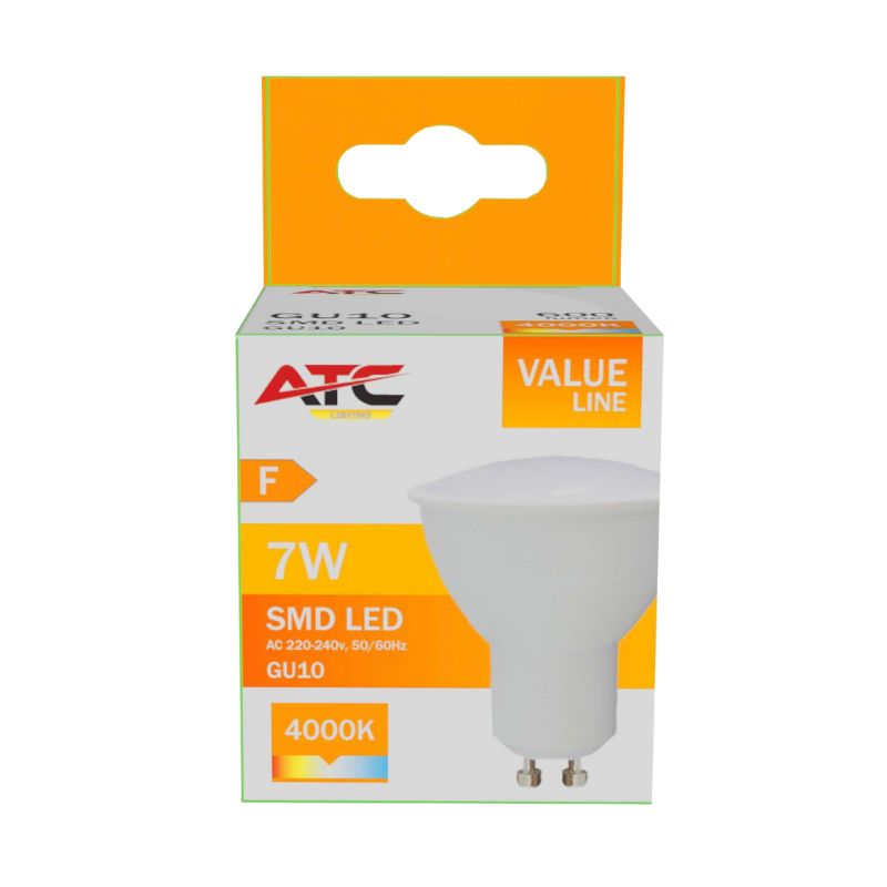ATC SMD Λαμπτήρας LED Spot GU10 230V 7W/600LM 110° 4000K 2 ATC SMD Λαμπτήρας LED Spot GU10 230V 7W/600LM 110° 4000K - Image 2