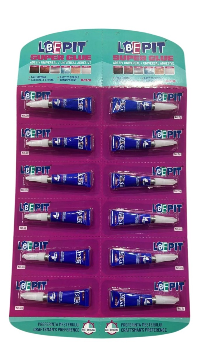 LEEPIT Super Glue Υγρή Κόλλα Universal 2g 1 LEEPIT Super Glue Υγρή Κόλλα Universal 2g