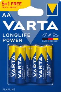 Varta Αλκαλικές Longlife Power Μπαταρίες LR6 AA (6τμχ) 1 Varta Αλκαλικές Longlife Power Μπαταρίες LR6 AA (6τμχ)