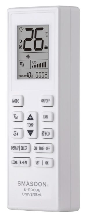 SMASOON K-8008E Universal Τηλεχειριστήριο Κλιματισμού Λευκό