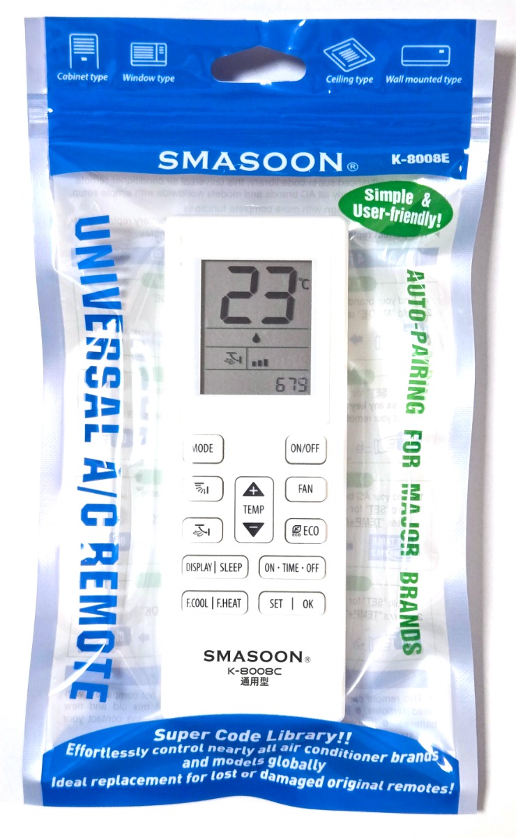 SMASOON K-8008E Universal Τηλεχειριστήριο Κλιματισμού Μπλε 3 SMASOON K-8008E Universal Τηλεχειριστήριο Κλιματισμού Μπλε - Image 3