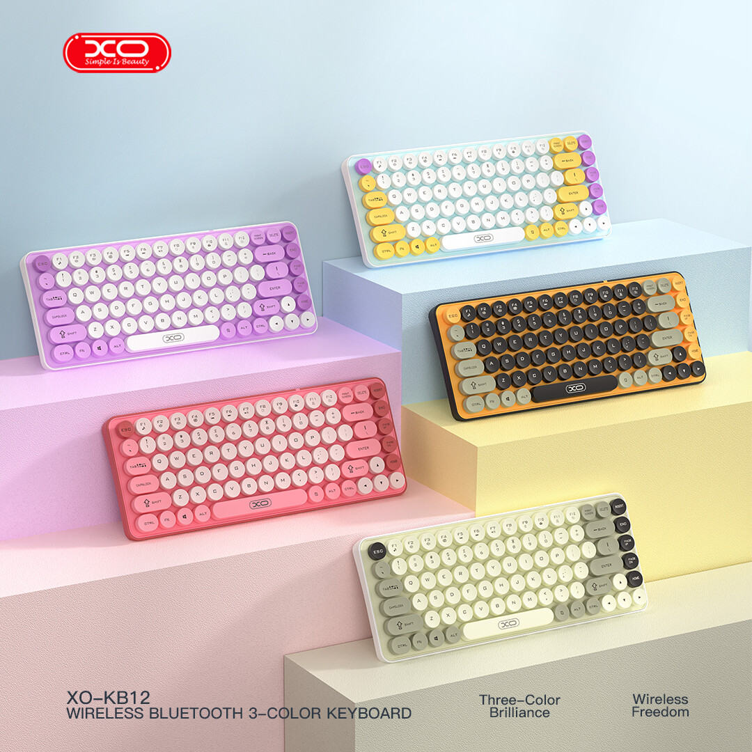 XO KB-12 Ασύρματο Πληκτρολόγιο Bluetooth Tri-Colour Μωβ 7 XO KB-12 Ασύρματο Πληκτρολόγιο Bluetooth Tri-Colour Μωβ - Image 7