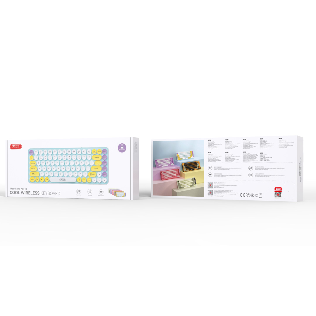 XO KB-12 Ασύρματο Πληκτρολόγιο Bluetooth Tri-Colour Γκρι 4 XO KB-12 Ασύρματο Πληκτρολόγιο Bluetooth Tri-Colour Γκρι - Image 4