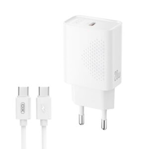 XO L160 (EU) Φορτιστής Ταχείας Φόρτισης με Θύρα & Καλώδιο Type-C (Kit NB299)