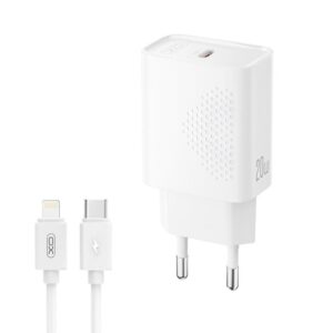 XO L160 (EU) Φορτιστής Ταχείας Φόρτισης με Θύρα Type-C & Καλώδιο Lighting 20W Kit (NB300)