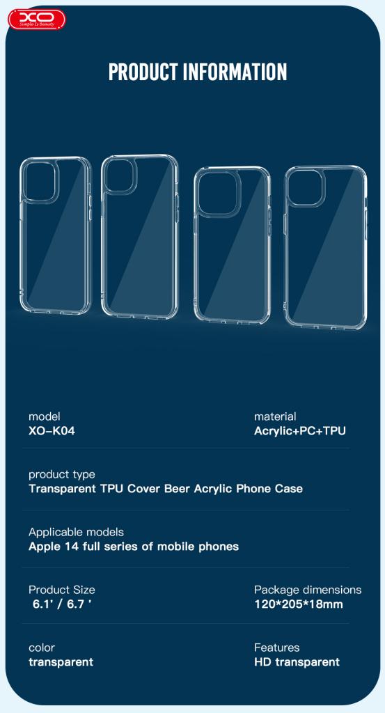XO K04 Θήκη Σιλικόνης iPhone14 Pro Max 6.7" 5 XO K04 Θήκη Σιλικόνης iPhone14 Pro Max 6.7" - Image 5