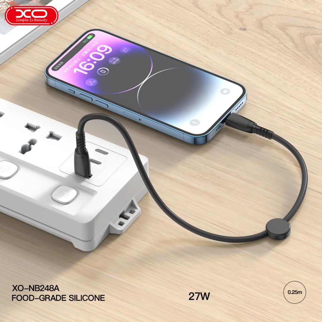 XO NB-Q248A Καλώδιο Φόρτισης + Data Suluo Series Type-c to Lightning 27W L=25cm Άσπρο 5 XO NB-Q248A Καλώδιο Φόρτισης + Data Suluo Series Type-c to Lightning 27W L=25cm Άσπρο - Image 5