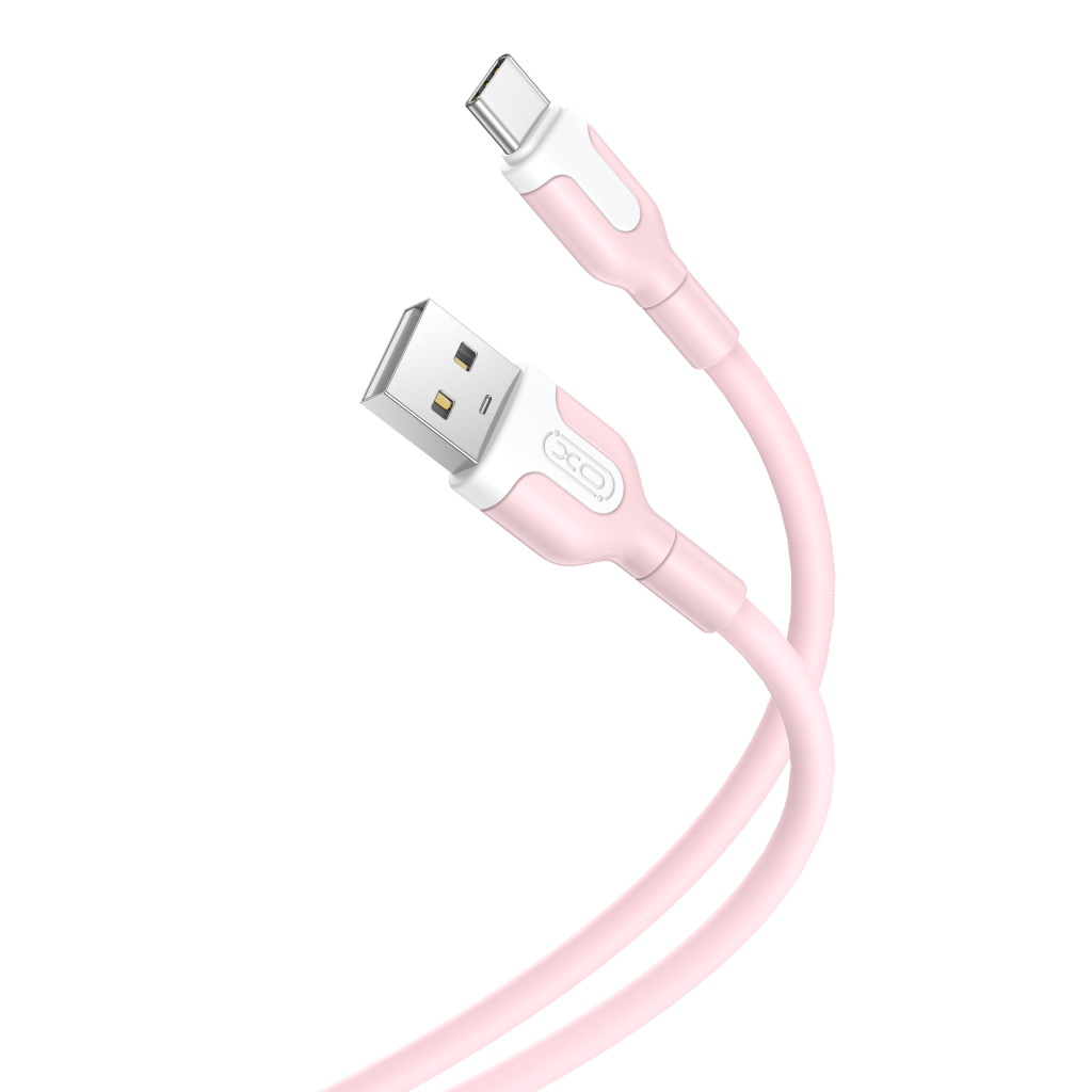 XO NB212 2.1A USB Καλώδιο Για Type-C 1m Ρόζ 1 XO NB212 2.1A USB Καλώδιο Για Type-C 1m Ρόζ