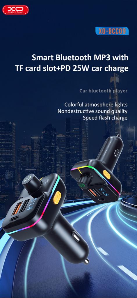 XO BCC09 Φορτιστής Αυτοκινήτου Bluetooth MP3 με TF card slot + PD 25W 9 XO BCC09 Φορτιστής Αυτοκινήτου Bluetooth MP3 με TF card slot + PD 25W - Image 9