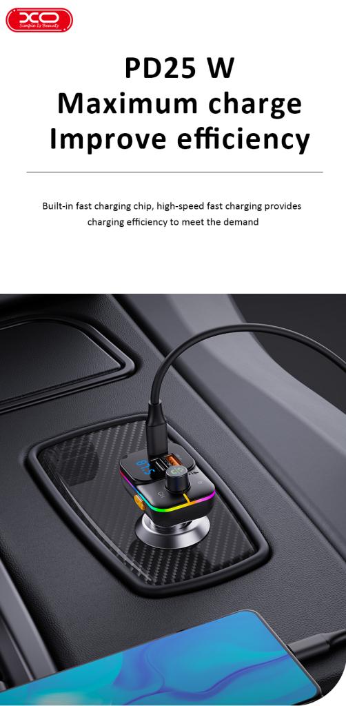 XO BCC09 Φορτιστής Αυτοκινήτου Bluetooth MP3 με TF card slot + PD 25W 5 XO BCC09 Φορτιστής Αυτοκινήτου Bluetooth MP3 με TF card slot + PD 25W - Image 5