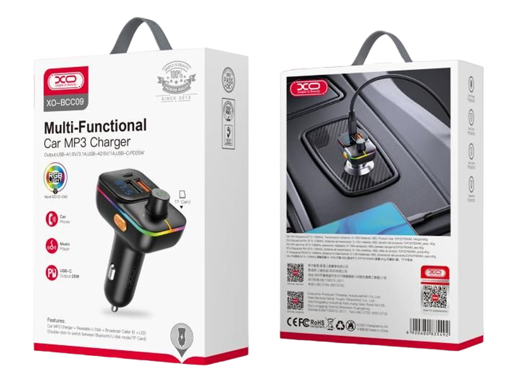 XO BCC09 Φορτιστής Αυτοκινήτου Bluetooth MP3 με TF card slot + PD 25W 10 XO BCC09 Φορτιστής Αυτοκινήτου Bluetooth MP3 με TF card slot + PD 25W - Image 10