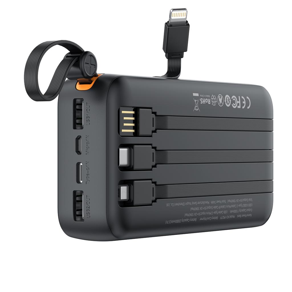 XO PR279 Powerbank με Καλώδια USB-A Type-C Micro & Lightning 20.000mAh 4 XO PR279 Powerbank με Καλώδια USB-A Type-C Micro & Lightning 20.000mAh - Image 4