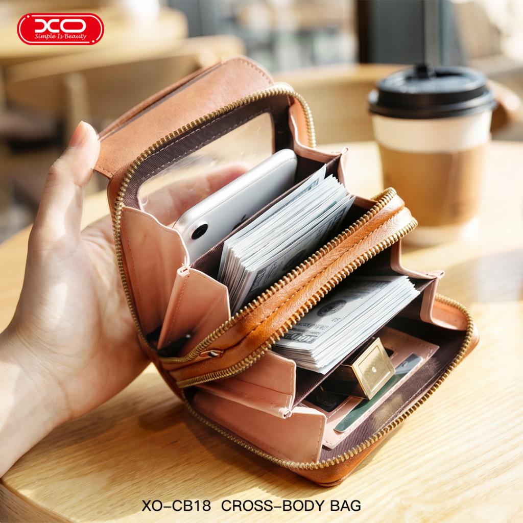 XO CB18 Τσάντα Χιαστί για Smartphones Καφέ 4 XO CB18 Τσάντα Χιαστί για Smartphones Καφέ - Image 4