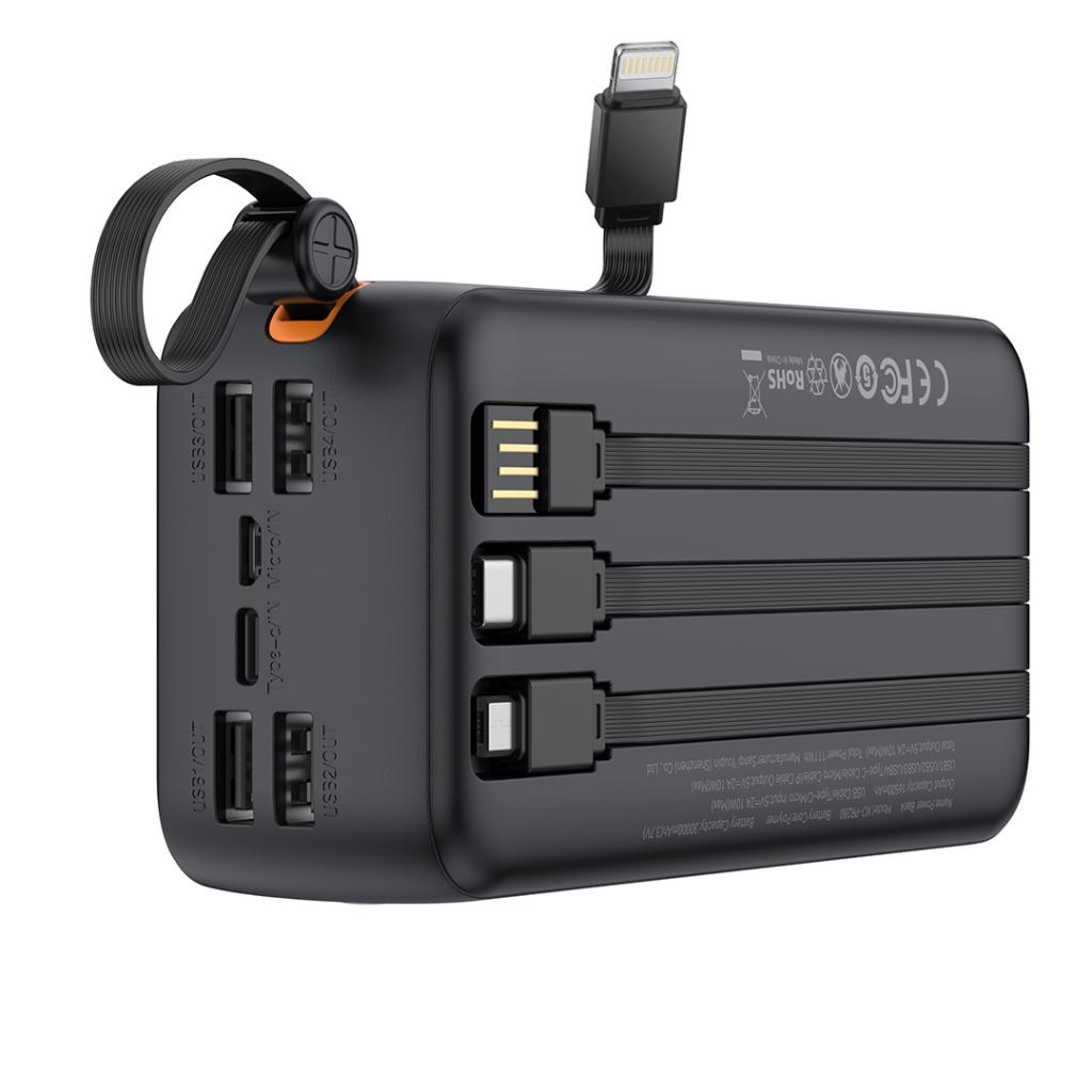 XO PR280 Powerbank με Καλώδια USB-A Type-C Micro & Lightning 30.000 mAh 4 XO PR280 Powerbank με Καλώδια USB-A Type-C Micro & Lightning 30.000 mAh - Image 4