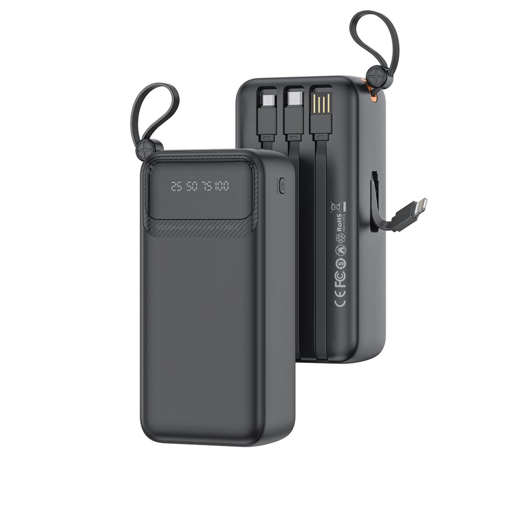 XO PR280 Powerbank με Καλώδια USB-A Type-C Micro & Lightning 30.000 mAh 2 XO PR280 Powerbank με Καλώδια USB-A Type-C Micro & Lightning 30.000 mAh - Image 2
