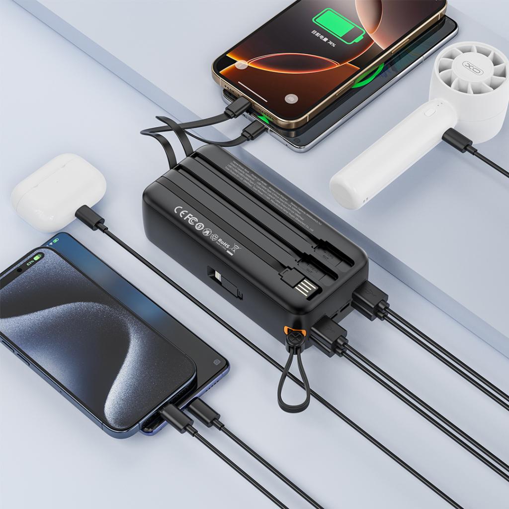 XO PR280 Powerbank με Καλώδια USB-A Type-C Micro & Lightning 30.000 mAh 7 XO PR280 Powerbank με Καλώδια USB-A Type-C Micro & Lightning 30.000 mAh - Image 7