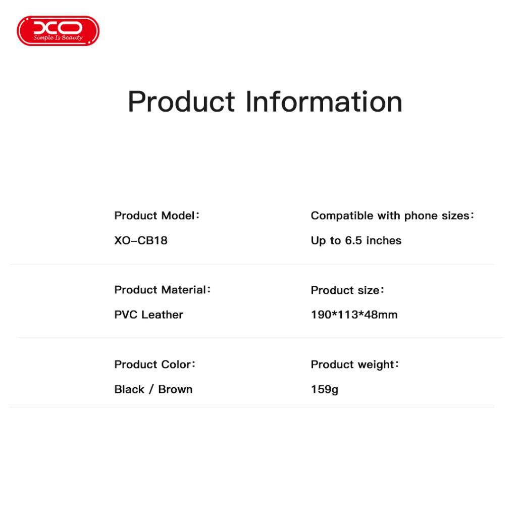 XO CB18 Τσάντα Χιαστί για Smartphones Καφέ 6 XO CB18 Τσάντα Χιαστί για Smartphones Καφέ - Image 6