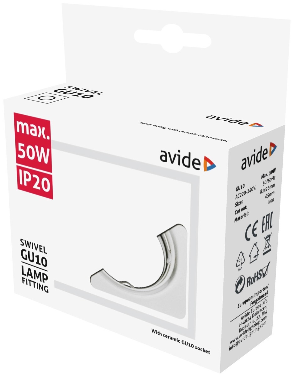Avide GU10 Πλαίσιο Τετράγωνο Σαγρέ Άσπρο 2 Avide GU10 Πλαίσιο Τετράγωνο Σαγρέ Άσπρο - Image 2