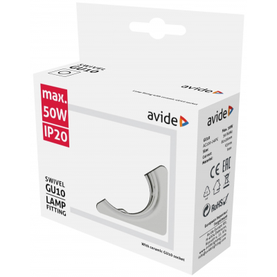 Avide GU10 Πλαίσιο Τετράγωνο Σαγρέ Χρώμιο 2 Avide GU10 Πλαίσιο Τετράγωνο Σαγρέ Χρώμιο - Image 2