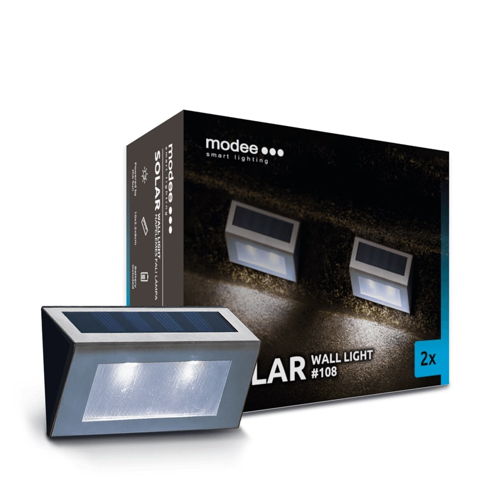 Modee Lighting LED Ηλιακό Επιτοίχιο Φωτιστικό Σετ 2 τμχ 2 Modee Lighting LED Ηλιακό Επιτοίχιο Φωτιστικό Σετ 2 τμχ - Image 2
