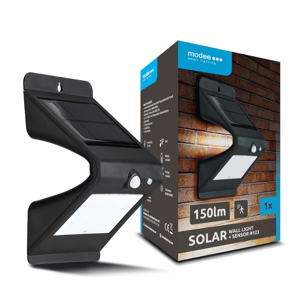 Modee Lighting LED Ηλιακό Επιτοίχιο Φωτιστικό + Αισθητήρας (150 lumen) 1 Modee Lighting LED Ηλιακό Επιτοίχιο Φωτιστικό + Αισθητήρας (150 lumen)