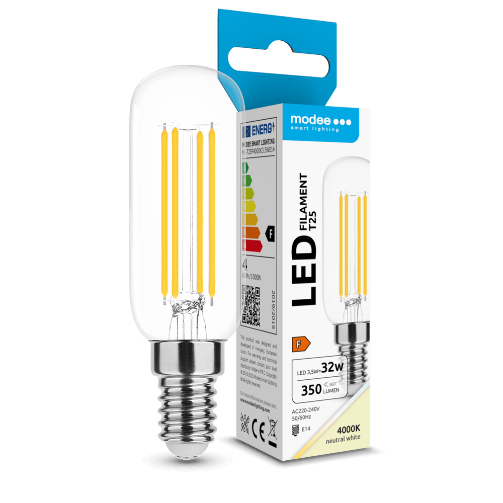 Modee LED Λαμπτήρας Filament T25 3.5W E14 4000K 350lm ERP 1 Modee LED Λαμπτήρας Filament T25 3.5W E14 4000K 350lm ERP