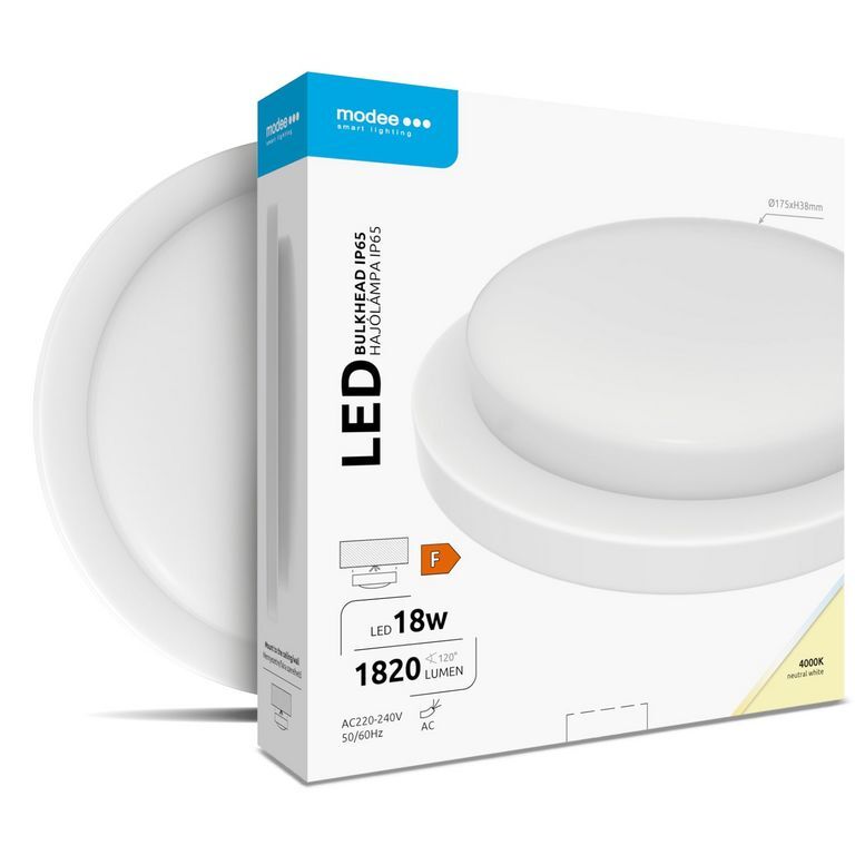 Modee LED Στρογγυλή Απλίκα 18W 4000K IP65 Λευκό ERP 1 Modee LED Στρογγυλή Απλίκα 18W 4000K IP65 Λευκό ERP