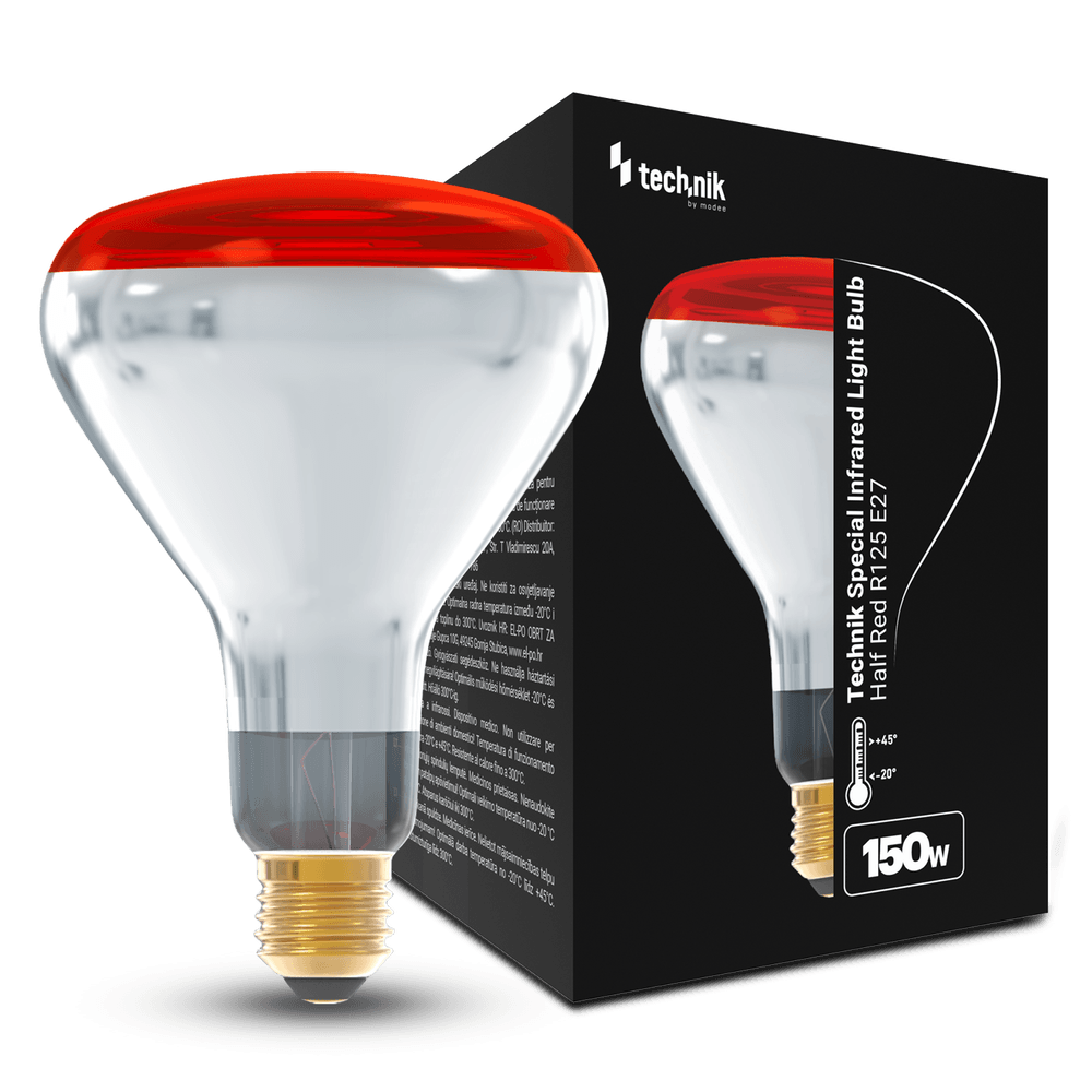 Technik Ειδικός Λαμπτήρας Υπερύθρων Κόκκινος R125 150W E27 1 Technik Ειδικός Λαμπτήρας Υπερύθρων Κόκκινος R125 150W E27