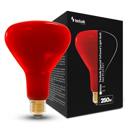 Technik Ειδική Λάμπα Υπερύθρων Κόκκινη R125 250W E27 1 Technik Ειδική Λάμπα Υπερύθρων Κόκκινη R125 250W E27