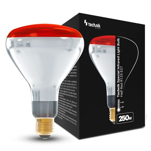 Technik Ειδικός Λαμπτήρας Υπερύθρων Κόκκινος R125 250W E27 1 Technik Ειδικός Λαμπτήρας Υπερύθρων Κόκκινος R125 250W E27