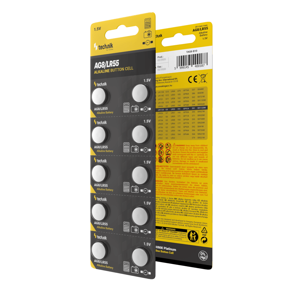 Technik Αλκαλικές Μπαταρίες Κουμπιά Platinum AG8 / LR55 / 191 / 391 1.5V B10 2 Technik Αλκαλικές Μπαταρίες Κουμπιά Platinum AG8 / LR55 / 191 / 391 1.5V B10 - Image 2