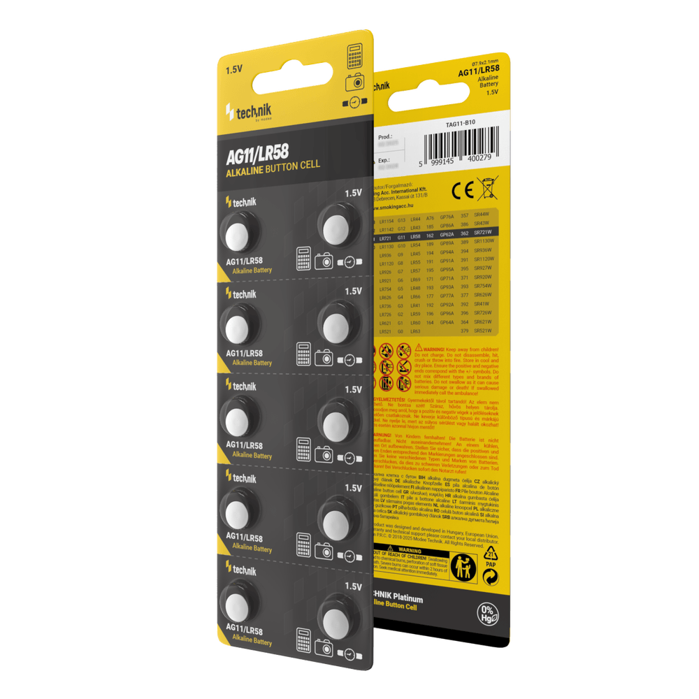 Technik Αλκαλικές Μπαταρίες Κουμπιά Platinum AG11 / LR58 / 162 / 362 1.5V B10 2 Technik Αλκαλικές Μπαταρίες Κουμπιά Platinum AG11 / LR58 / 162 / 362 1.5V B10 - Image 2