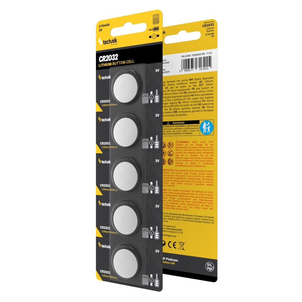 Technik Μπαταρίες Κουμπιά Λιθίου Platinum CR2032 (3V) B5 2 Technik Μπαταρίες Κουμπιά Λιθίου Platinum CR2032 (3V) B5 - Image 2