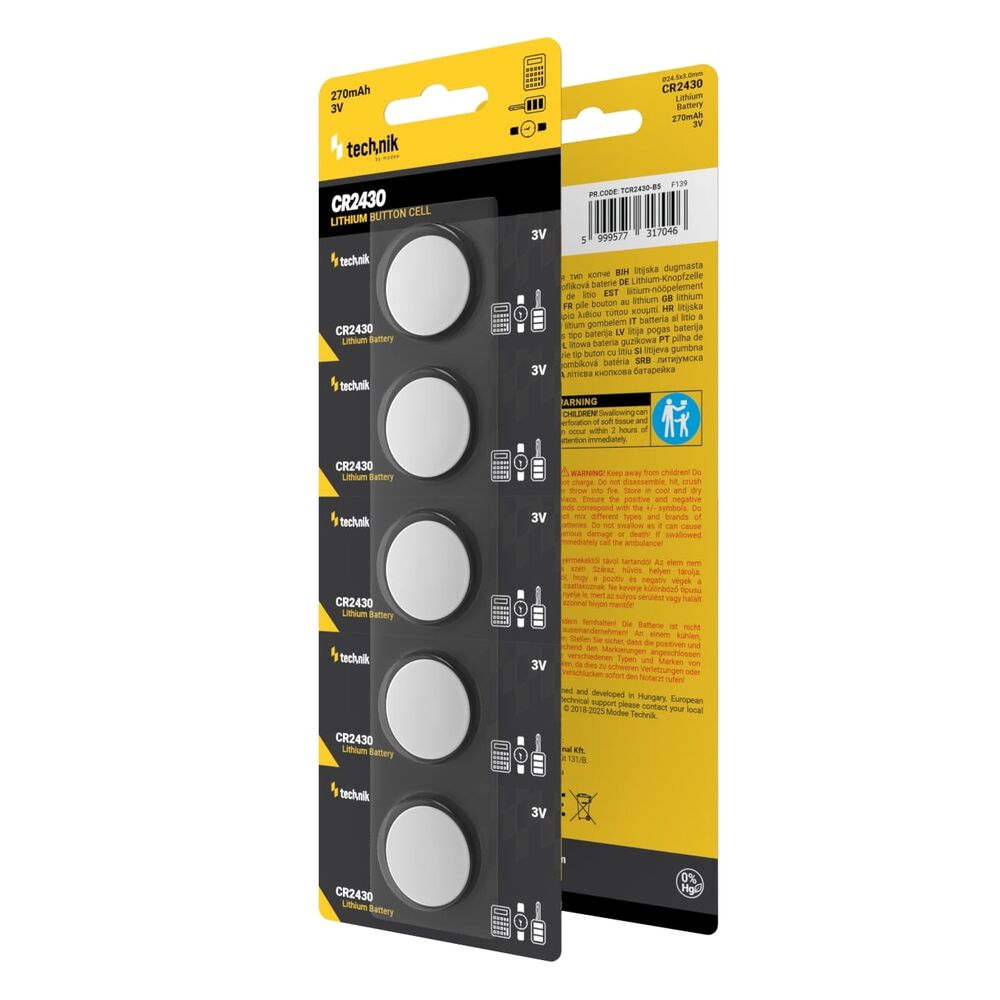 Technik Μπαταρίες Κουμπιά Λιθίου Platinum CR2430 (3V) B5 2 Technik Μπαταρίες Κουμπιά Λιθίου Platinum CR2430 (3V) B5 - Image 2